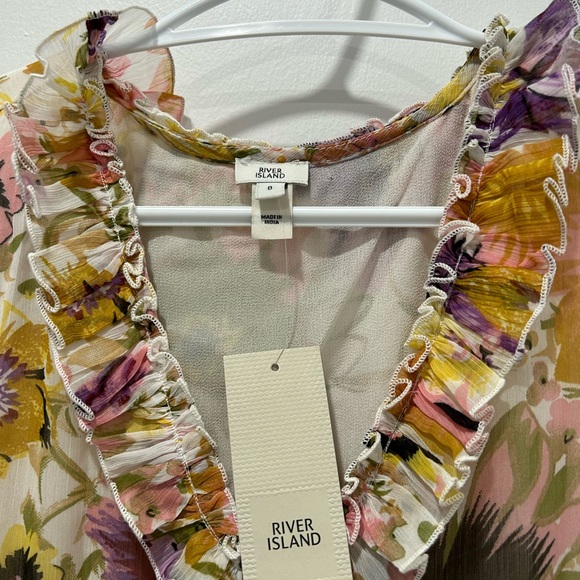 NWT River Island Floral Midi Dress - Picture 3 of 3